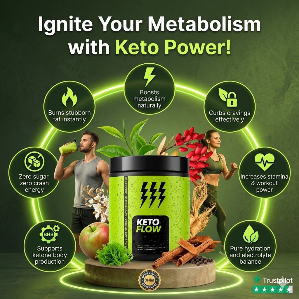 KetoFlow metabolism and energy benefits chart